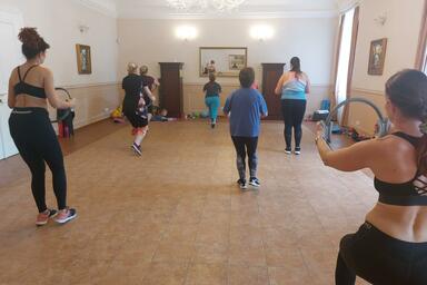 Wellnes se cvičením na zámku