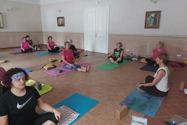 Wellnes se cvičením na zámku